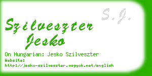 szilveszter jesko business card